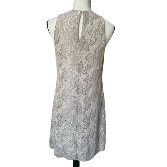 Ralph Lauren Dress Fully Lined Lace Sheath Sleeveless Women's 6 Gold Metallic - Picture 3 of 10